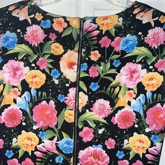 Beige By ECI Black Floral Scuba Lined Sheath Dress - Picture 10 of 16